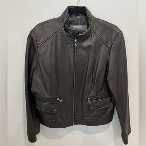 KENNETH COLE LEATHER JACKET Large